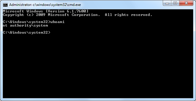 Running a Command Prompt as NT AUTHORITY\SYSTEM